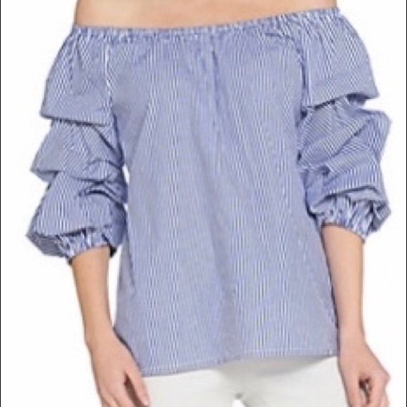 NWT Designer Laurie Felt puff sleeve top - Picture 5 of 5